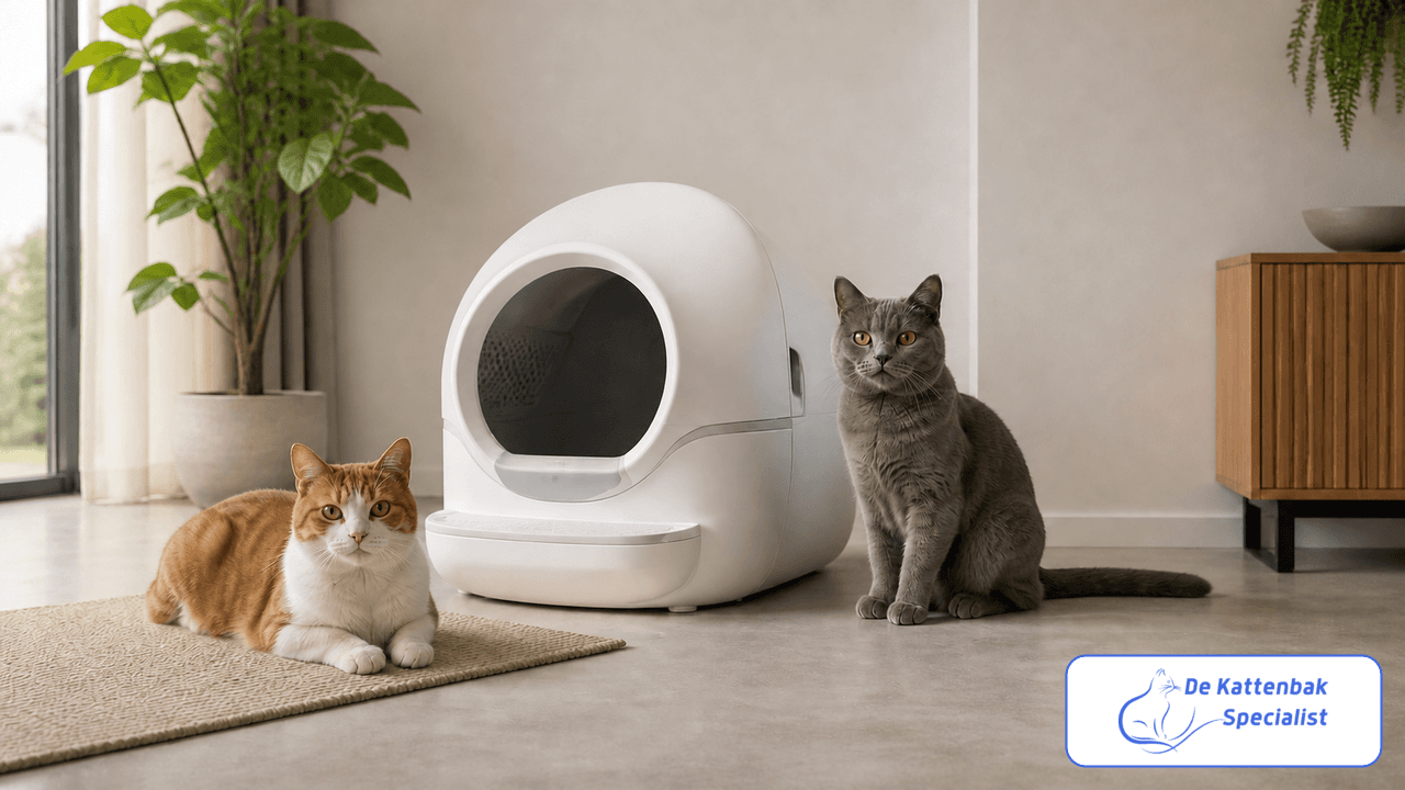 Automatische kattenbak voor twee katten: wanneer werkt één bak?