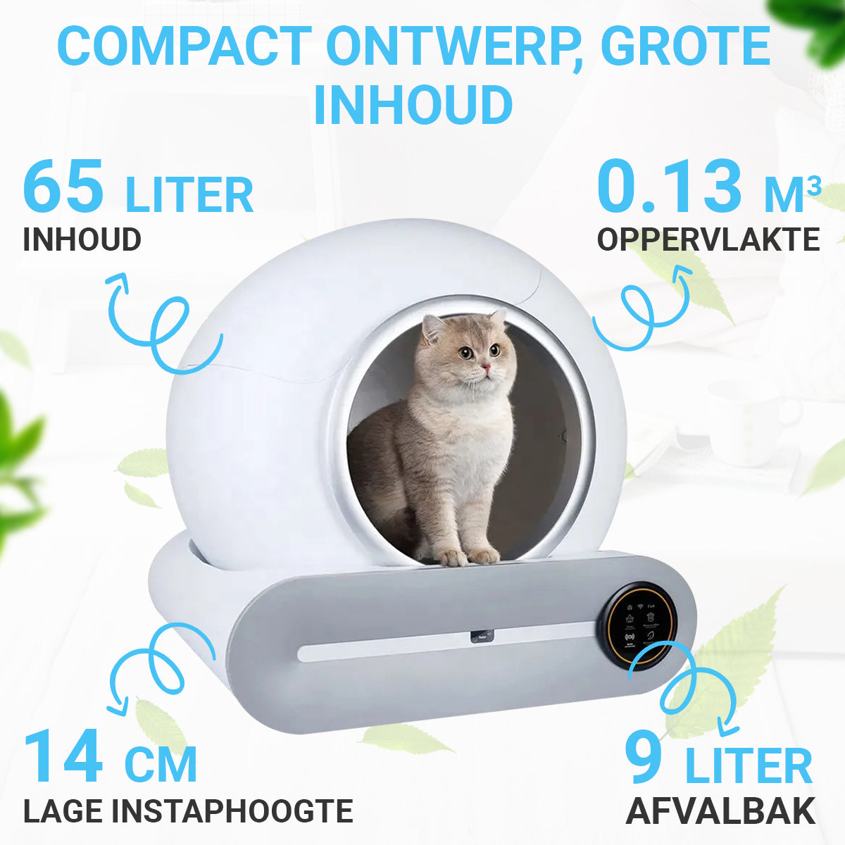 Zelfreinigende kattenbak XXL - Volautomatisch - Dekattenbakspecialist