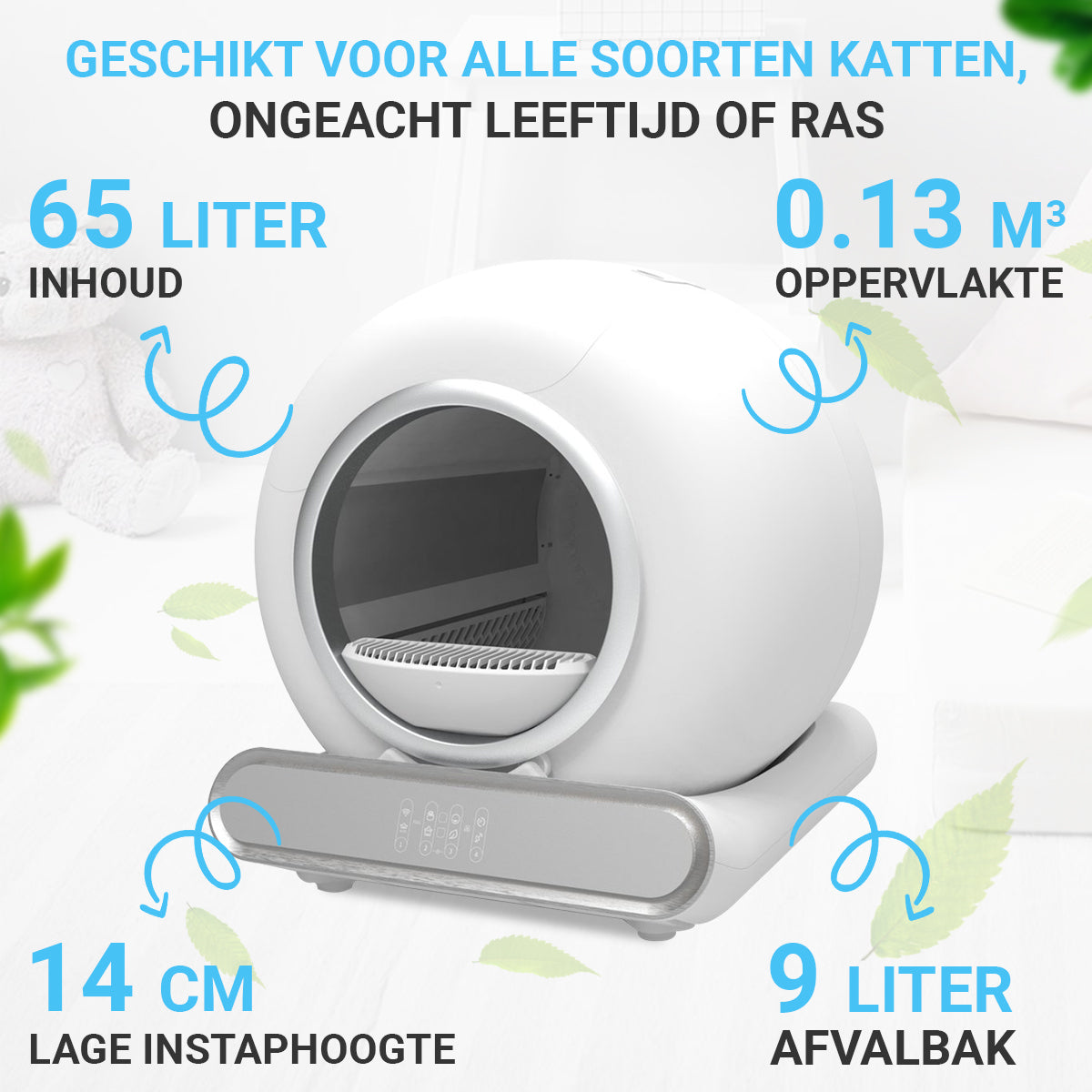 Zelfreinigende kattenbak XXL 2024 Model - Volautomatisch - Dekattenbakspecialist