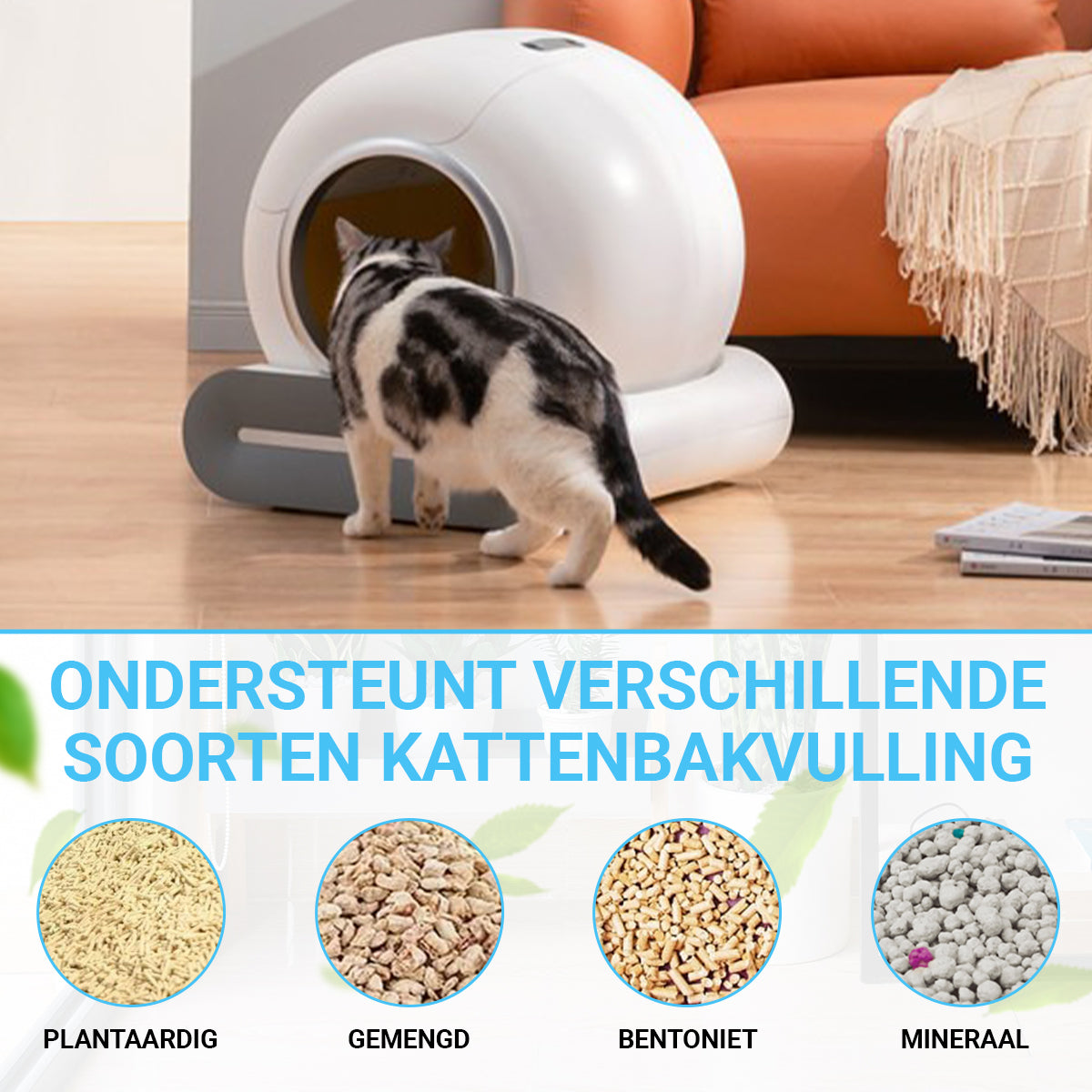 Zelfreinigende kattenbak XXL - Volautomatisch - Dekattenbakspecialist