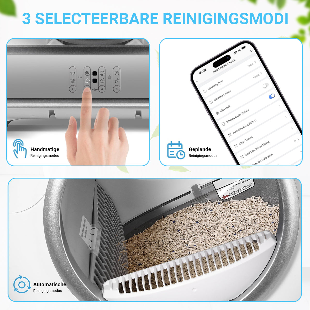 Zelfreinigende kattenbak XXL 2024 Model - Volautomatisch - Dekattenbakspecialist