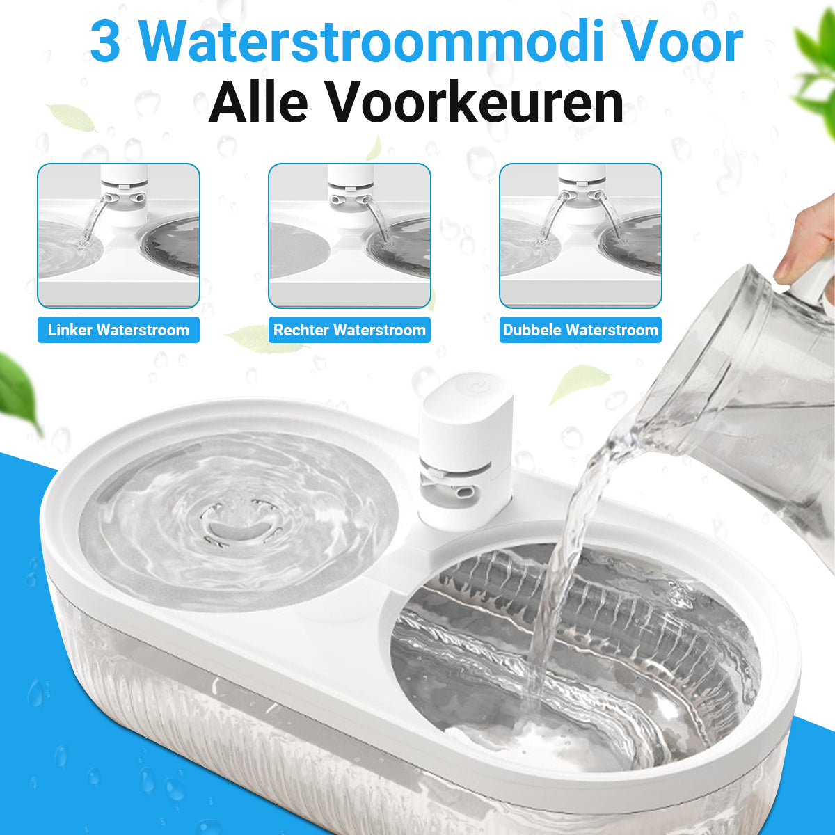 Slimme Drinkfontein Voor Katten En Honden – 4L Waterdispenser Met App, Sensor En 3 Standen