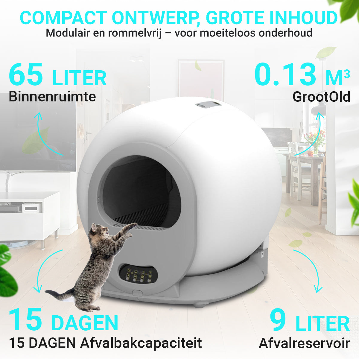 Zelfreinigende kattenbak XXL 2023 Model - Volautomatisch - Dekattenbakspecialist