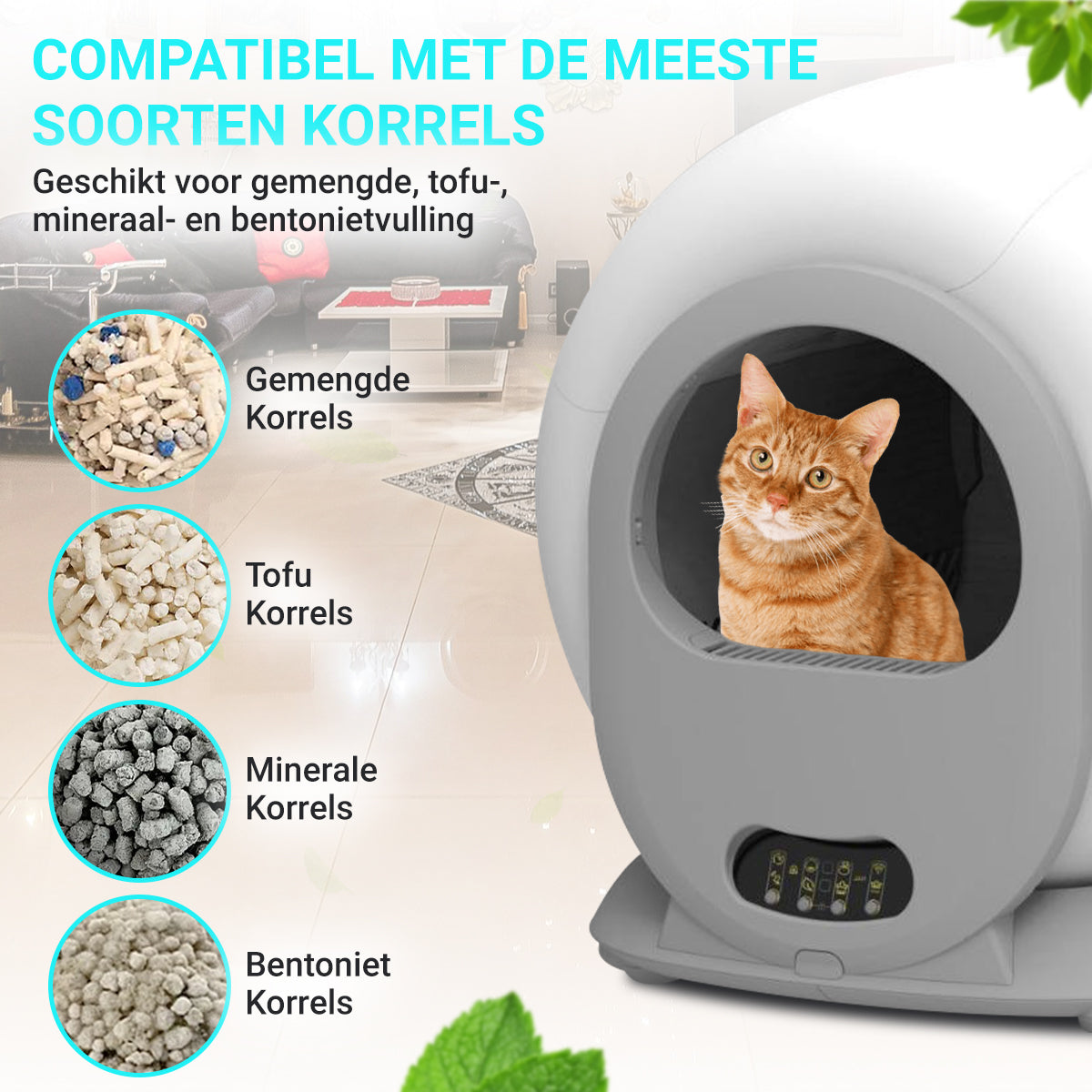 2023 Model Bundel - Zelfreinigende Kattenbak + Mat + Zakken 8