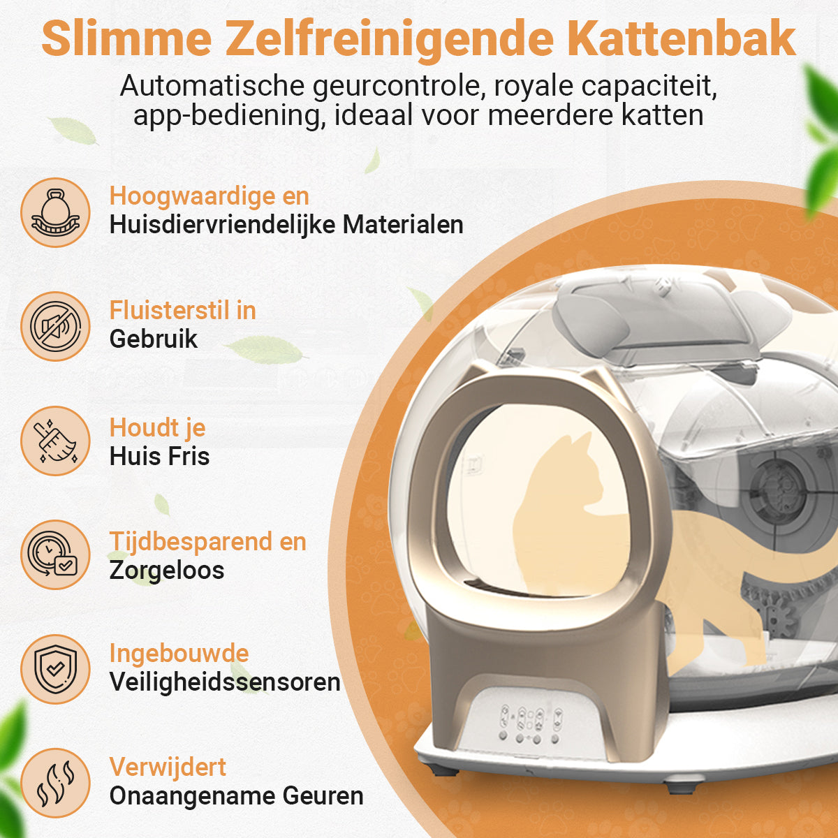 Zelfreinigende kattenbak XXL 2025 Model - Volautomatisch - Dekattenbakspecialist-dekattenbakspecialist