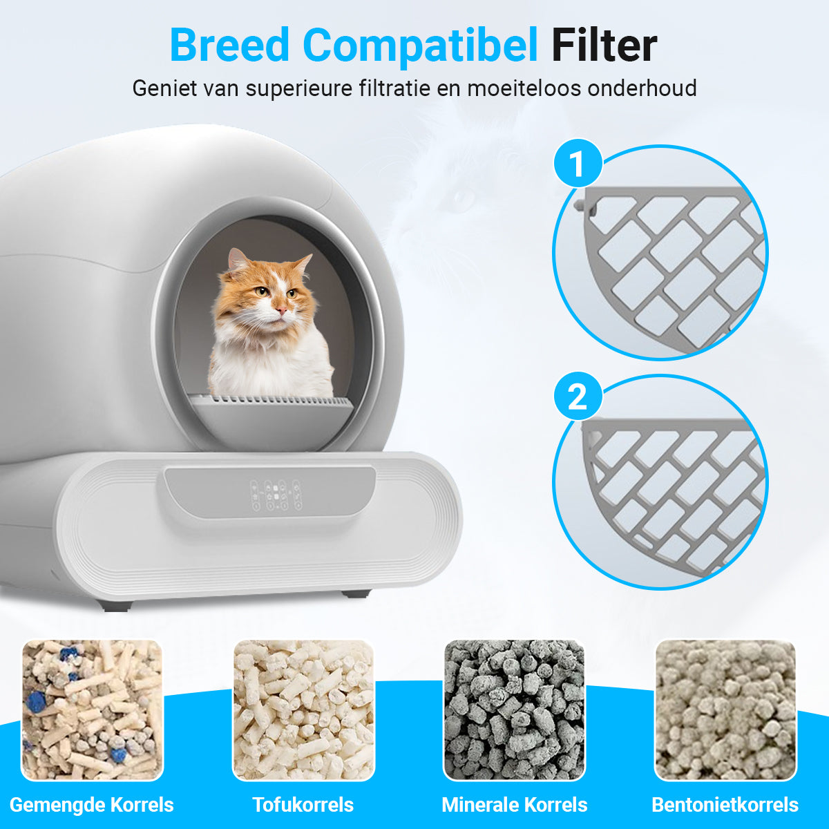 Zelfreinigende kattenbak XXL - 2025 model - Volautomatisch - Dekattenbakspecialist-dekattenbakspecialist